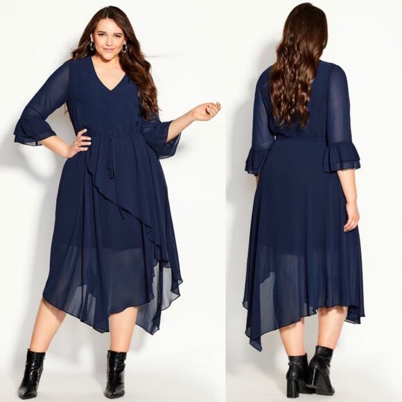 CIty Chic Hidden Treasure Maxi Dress in Navy, Size 14 - Picture 1 of 12